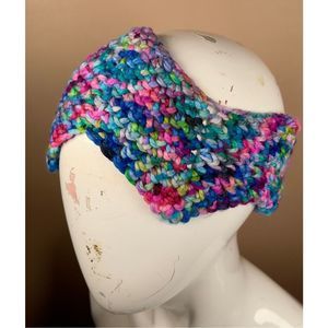 Crochet Headband Winter Ski Cowl Scarf Handmade Crown Fashion Accessory